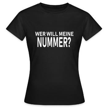 nummer - Frauen T-Shirt - Schwarz - Vorne - AI Model Female 172 dark (172cm)