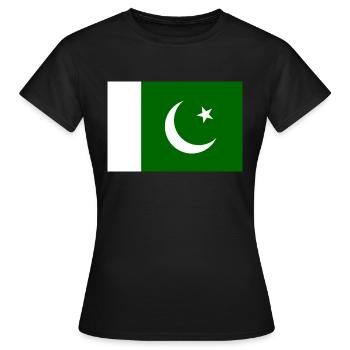 Drapeau du Pakistan - T-shirt Femme - noir - Devant - AI Model Female 172 dark (172cm)