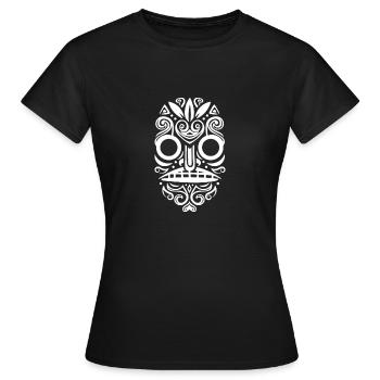 Maori Gesicht - Frauen T-Shirt - Schwarz - Vorne - AI Model Female 172 dark (172cm)