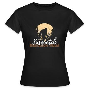 Bigfoot Sasquatch Forschergruppe Suchen & Finden - Frauen T-Shirt - Schwarz - Vorne - AI Model Female 172 dark (172cm)