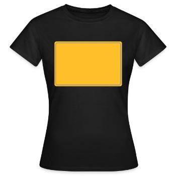 ortsschild - Frauen T-Shirt - Schwarz - Vorne - AI Model Female 172 dark (172cm)