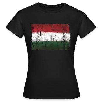 Hongrie - T-shirt Femme - noir - Devant - AI Model Female 172 dark (172cm)
