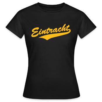 Eintracht Baseball-Style - Frauen T-Shirt - Schwarz - Vorne - AI Model Female 172 dark (172cm)