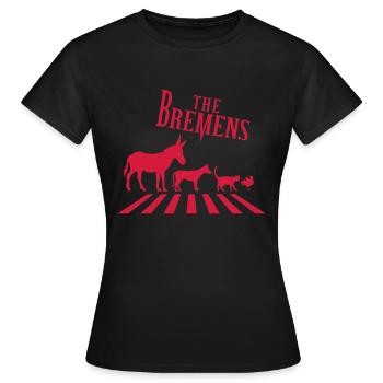 Bremer Stadtmusikanten - Frauen T-Shirt - Schwarz - Vorne - AI Model Female 172 dark (172cm)