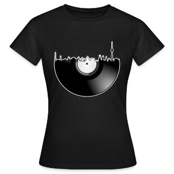 Berlin - T-shirt Femme - noir - Devant - AI Model Female 172 dark (172cm)