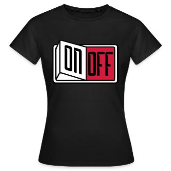 off on switch button button turn off - Women's T-Shirt - black - Front - AI Model Female 172 dark (172cm)