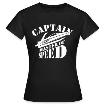 Captain Kapitaen Boot Speed Farbe ändern Geschenk - Frauen T-Shirt - Schwarz - Vorne - AI Model Female 172 dark (172cm)
