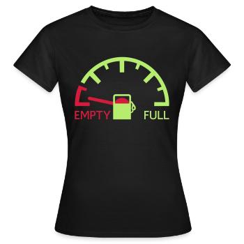 tachymètre tachymètre vide Refuel Refuel pointeur - T-shirt Femme - noir - Devant - AI Model Female 172 dark (172cm)