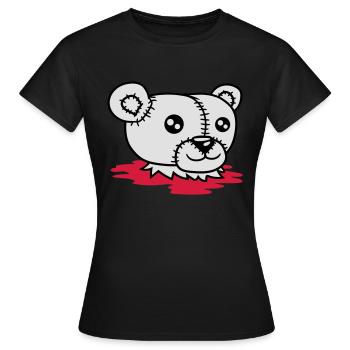 sang polaire horreur sans tête décapité séparé de - T-shirt Femme - noir - Devant - AI Model Female 172 dark (172cm)
