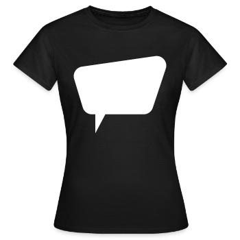 Sprechblase Denkblase Beschriften Speechbubble - Frauen T-Shirt - Schwarz - Vorne - AI Model Female 172 dark (172cm)