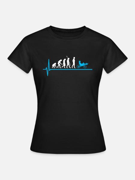 Liegerad Evolution Radfahrer Liegefahrrad - Frauen T-Shirt - Schwarz