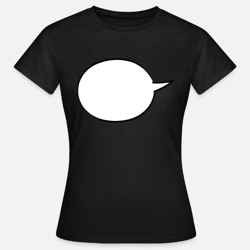 Sprechblase - Frauen T-Shirt - Schwarz