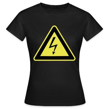 Haute tension - T-shirt Femme - noir - Devant - AI Model Female 172 dark (172cm)