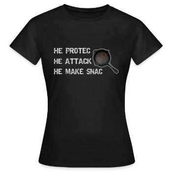 pubg pan - Women's T-Shirt - black - Front - AI Model Female 172 dark (172cm)