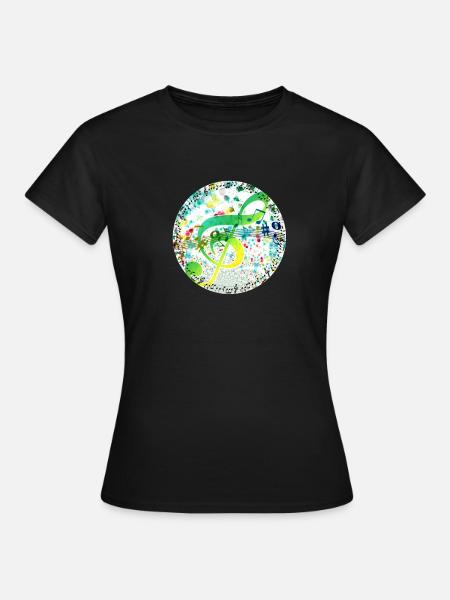 Violinschlüssel - Frauen T-Shirt - Schwarz