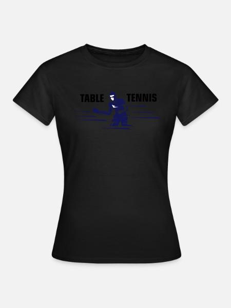 TABLE TENNIS - Frauen T-Shirt - Schwarz