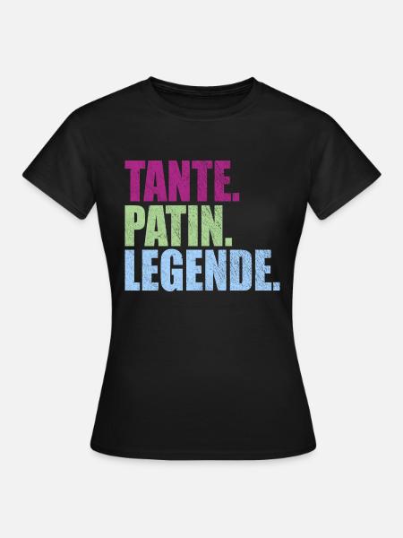 tante patin legende - Frauen T-Shirt - Schwarz