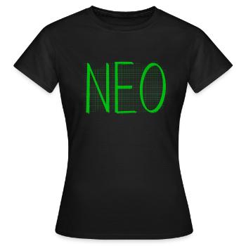 NEO - Frauen T-Shirt - Schwarz - Vorne - AI Model Female 172 dark (172cm)