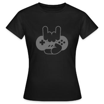 Player - Women's T-Shirt - black - Front - AI Model Female 172 dark (172cm)