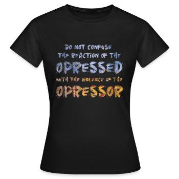 Resistance Phrases - Women's T-Shirt - black - Front - AI Model Female 172 dark (172cm)