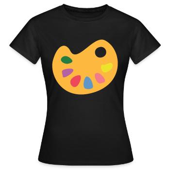 Palette d’art - T-shirt Femme - noir - Devant - AI Model Female 172 dark (172cm)
