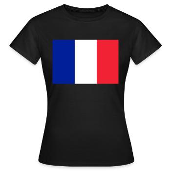 Drapeau français - T-shirt Femme - noir - Devant - AI Model Female 172 dark (172cm)
