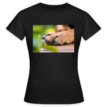 Patte de chien - T-shirt Femme - noir - Devant - AI Model Female 172 dark (172cm)