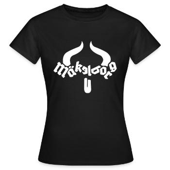 Mecklenburg Mäkelborg Ochse Fraktur - Frauen T-Shirt - Schwarz - Vorne - AI Model Female 172 dark (172cm)