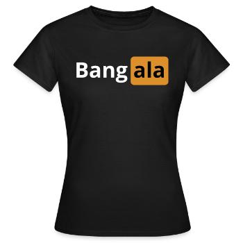 Bangala | logo porno | cadeau beauf - T-shirt Femme - noir - Devant - AI Model Female 172 dark (172cm)