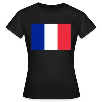 Drapeau français / French flag - T-shirt Femme - noir - Devant - AI Model Female 172 dark (172cm)