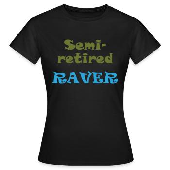 raver - Women's T-Shirt - black - Front - AI Model Female 172 dark (172cm)