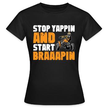 Braapin start ' Atv reiter. Cadeau - T-shirt Femme - noir - Devant - AI Model Female 172 dark (172cm)
