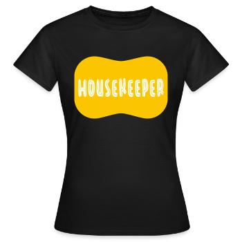 Femme de ménage Ménage - T-shirt Femme - noir - Devant - AI Model Female 172 dark (172cm)