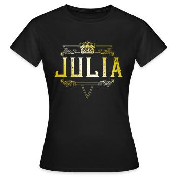 Julia - Frauen T-Shirt - Schwarz - Vorne - AI Model Female 172 dark (172cm)