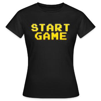 Start Game - T-shirt Femme - noir - Devant - AI Model Female 172 dark (172cm)