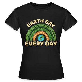 Earth Day Earthday Environmental Protection Environment Nature - Women's T-Shirt - black - Front - AI Model Female 172 dark (172cm)