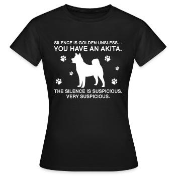 Amerikanischer Akita Inu - Frauen T-Shirt - Schwarz - Vorne - AI Model Female 172 dark (172cm)