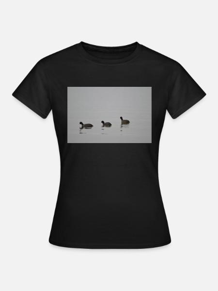 Enten im Nebel - Frauen T-Shirt - Schwarz