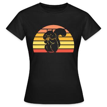Cadeau de rongeur chipmunk - T-shirt Femme - noir - Devant - AI Model Female 172 dark (172cm)