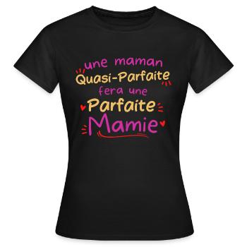 Femme Cadeau mamie parfaite Future Mamie - T-shirt Femme - noir - Devant - AI Model Female 172 dark (172cm)