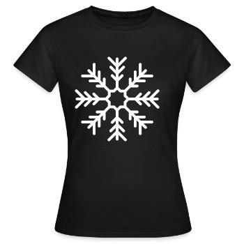 Schneeflocke - Frauen T-Shirt - Schwarz - Vorne - AI Model Female 172 dark (172cm)