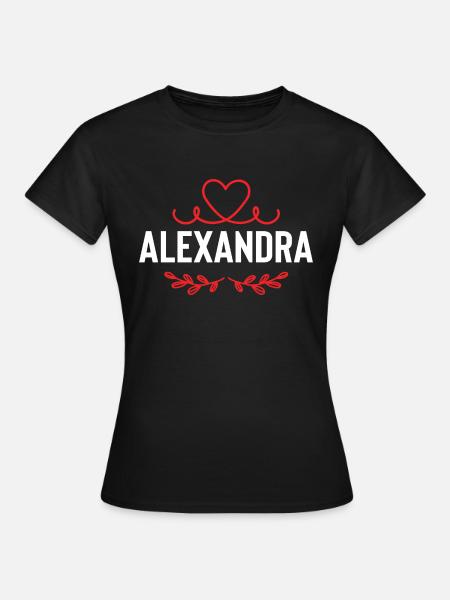 Alexandra - Frauen T-Shirt - Schwarz
