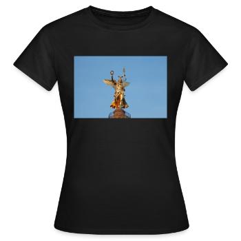 Siegessäule - Frauen T-Shirt - Schwarz - Vorne - AI Model Female 172 dark (172cm)