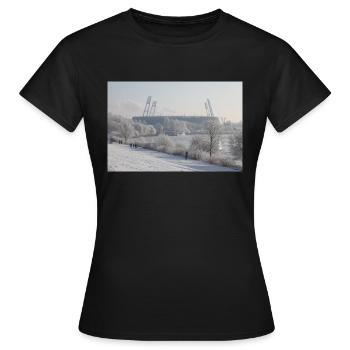 Weserstadion - Frauen T-Shirt - Schwarz - Vorne - AI Model Female 172 dark (172cm)