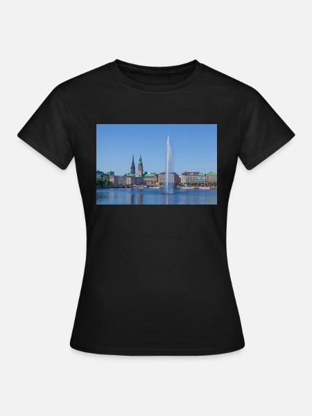 Binnenalster - Frauen T-Shirt - Schwarz