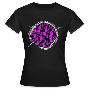 fête de famille famille amour t-shirts antimusulmans drôle - T-shirt Femme - noir - Devant - AI Model Female 172 dark (172cm)