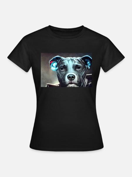 Sci-Fi Pitbull - Frauen T-Shirt - Schwarz