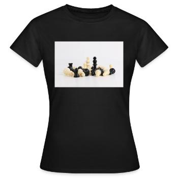 Chess pieces - Women's T-Shirt - black - Front - AI Model Female 172 dark (172cm)