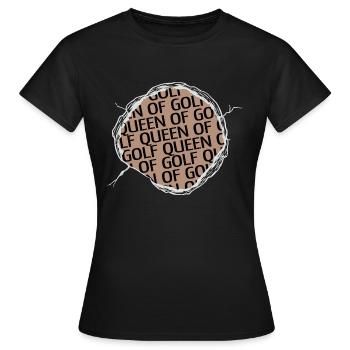 Golfbag humour heureux golfmaman golfdécor putter - T-shirt Femme - noir - Devant - AI Model Female 172 dark (172cm)