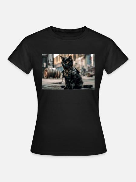 Cat Black 5 - Frauen T-Shirt - Schwarz